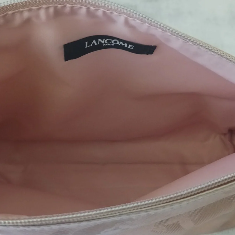 Lancome Rose Gold Print Makeup Cosmetic Bag/Travel Case